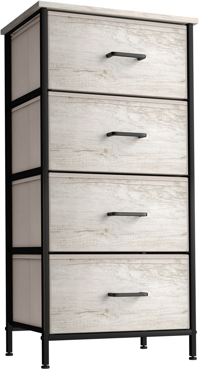 Sorbus Dresser with 4 Drawers - Bedside Furniture & Night Stand End Table Dresser with Steel Frame, Wood Top, Easy Pull Fabric Bins for Home, Bedroom Accessories, Office & Dorm